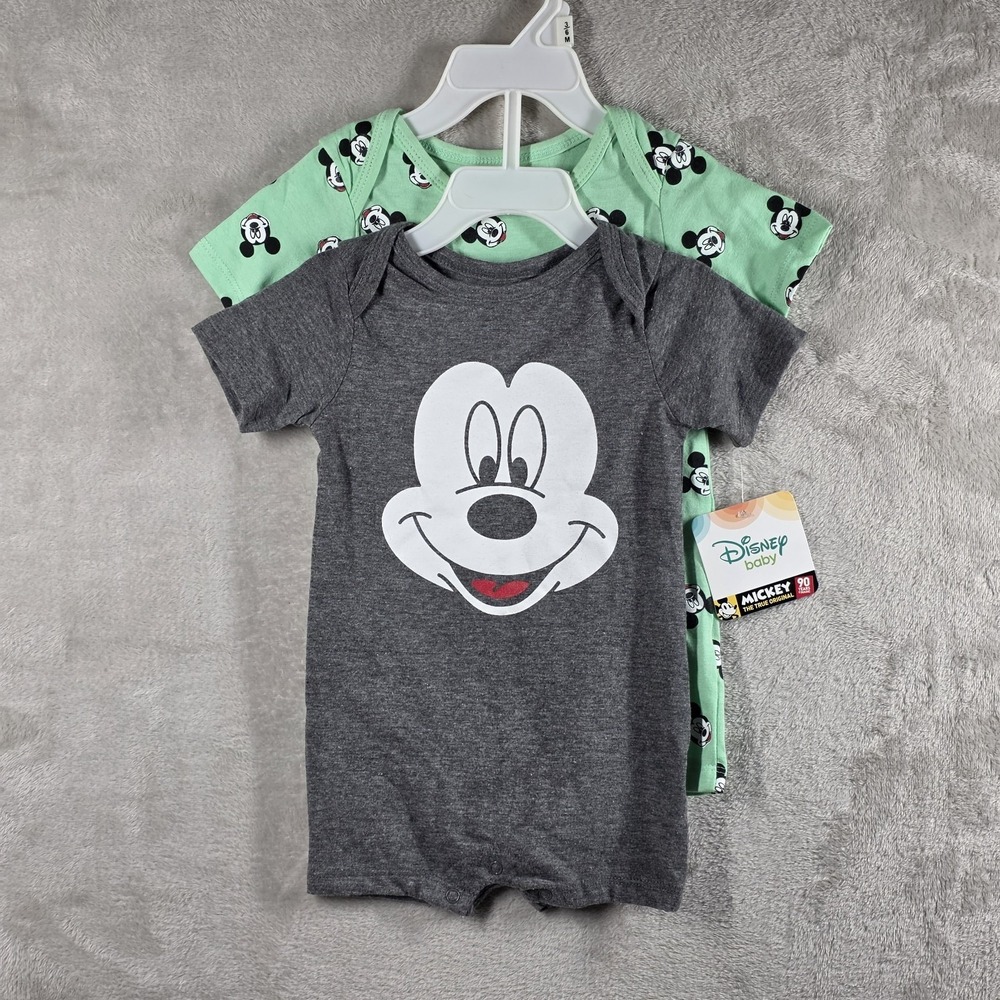Mickey Mouse 2 Peice Body Suit Set 3-6 Months New With Tag Disney Baby